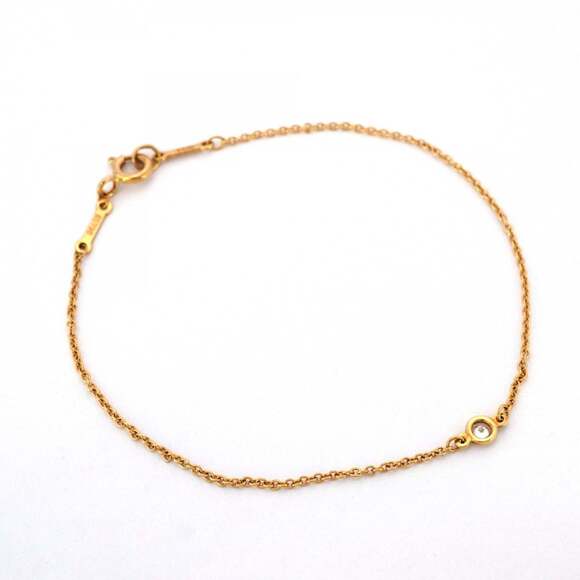 TIFFANY 18k Gold Diamond Charm Bracelet - Picture 2 of 6